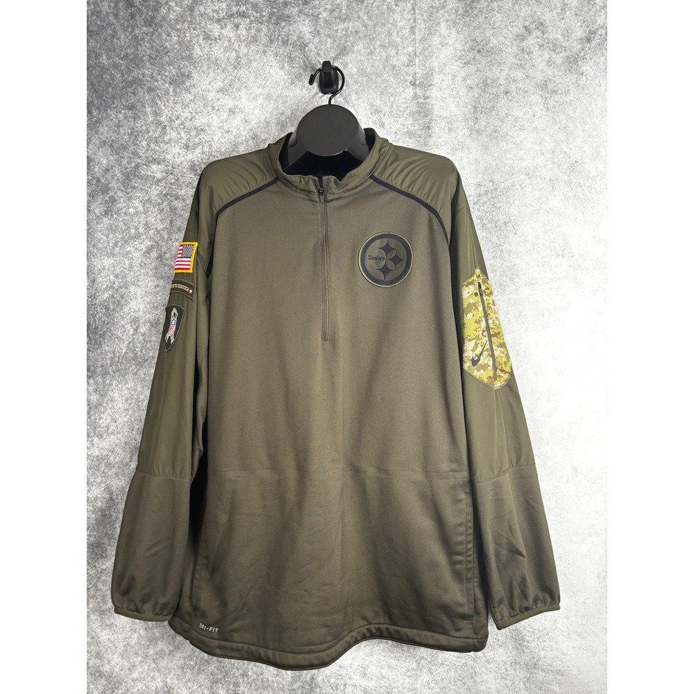 Pittsburgh Steelers NIKE Salute to Service Dri-Fit Quarter Zip Hybrid Jacket 3X